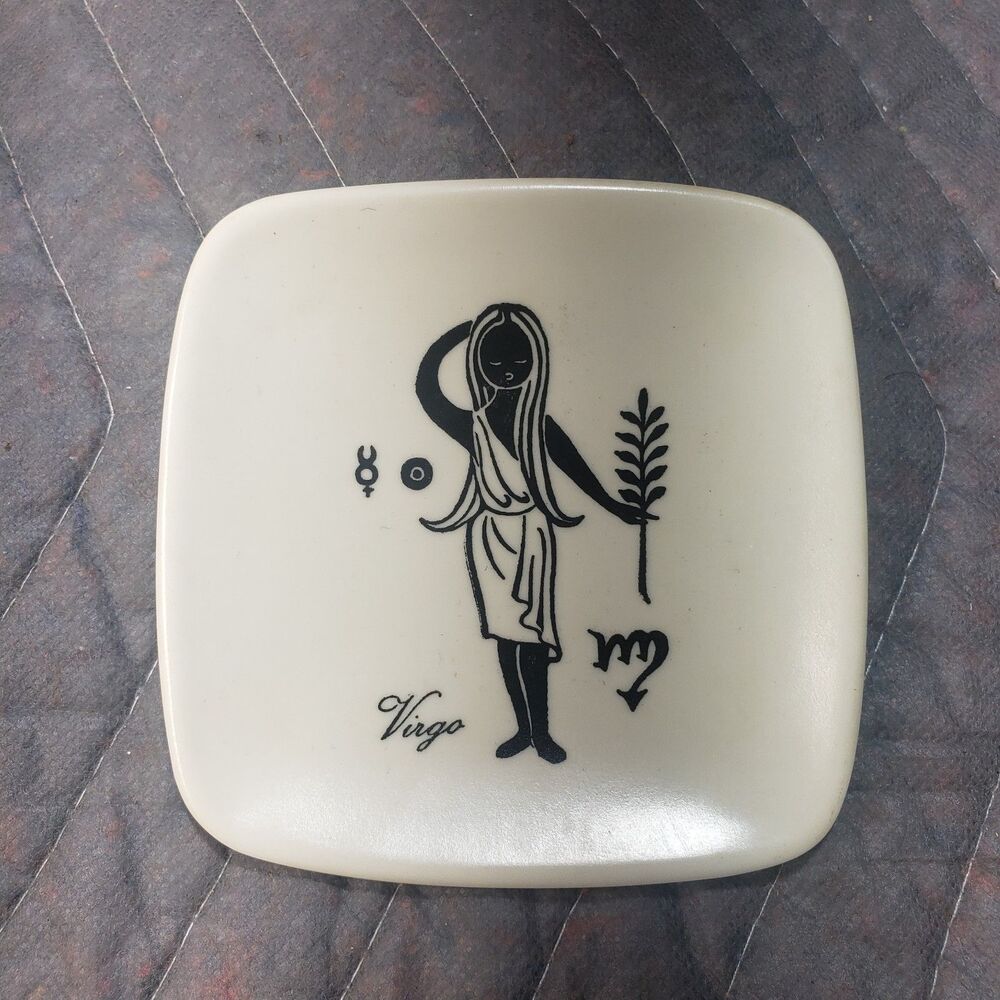 Vintage Morflast Industria Argentina Virgo Zodiac Plate Tray Dish 4.25"
